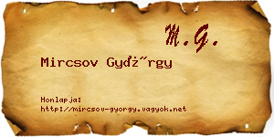 Mircsov György névjegykártya